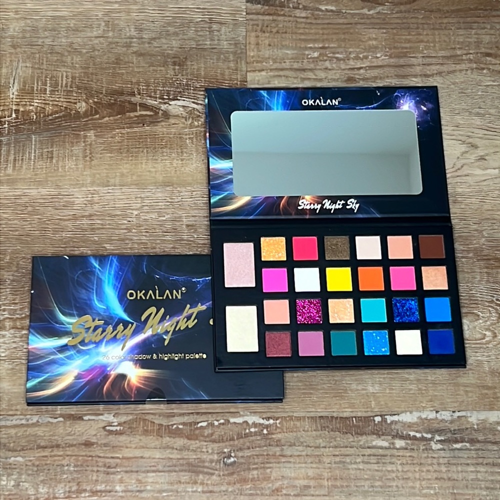 Starry night sky, 26 color eyeshadow palette. New in box security seal intact.